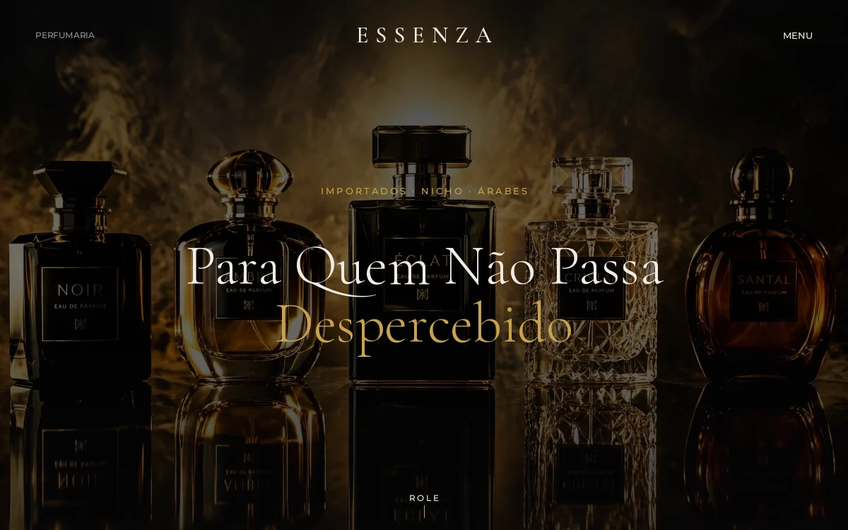 Site de perfumaria de luxo