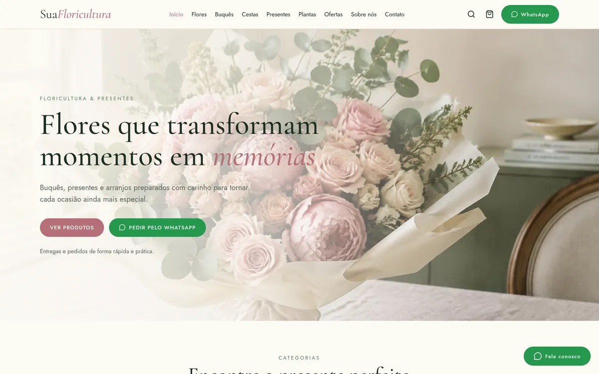 Site de floricultura